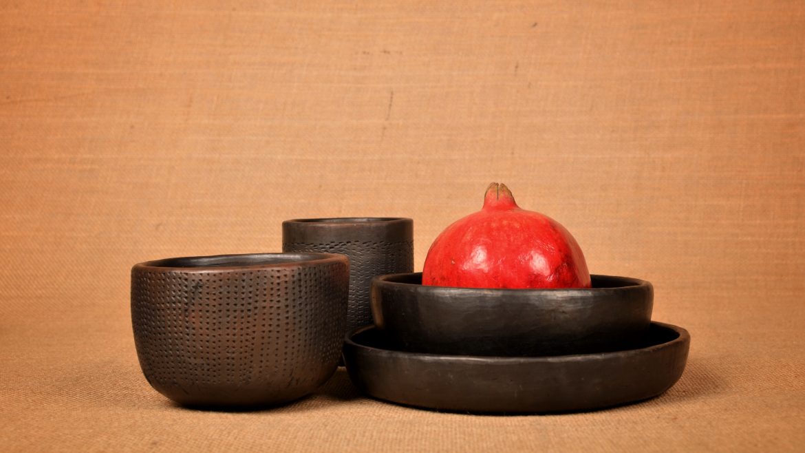 Objectry Longpi Black Stone Pottery - Rustic Dinnerware handmade by Manipuri artisans - Handcrafted made in India by homegrown indie brand and design studio in Delhi